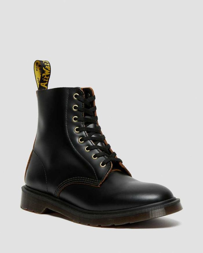 Dr Martens Mens 1460 Vintage Smooth Leather Lace Up Ankle Boots Black - 32158QVON